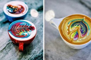 نقاشی قهوه با رنگ غذا
