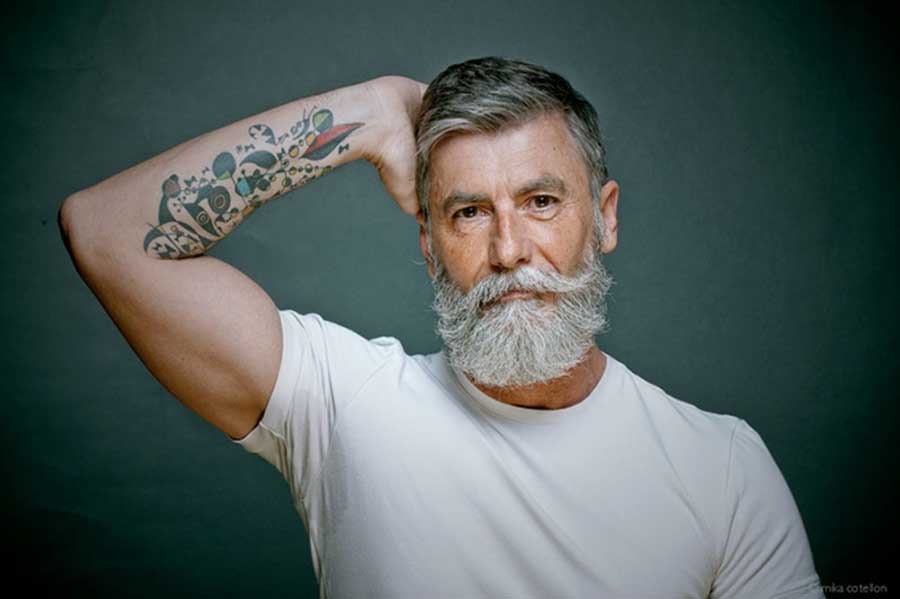 مرد 60 ساله فرانسوی بعد از ریش گذاشتن مدل شد