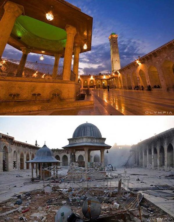 تصاویر قبل و بعد از جنگ در شهر حلب سوریه