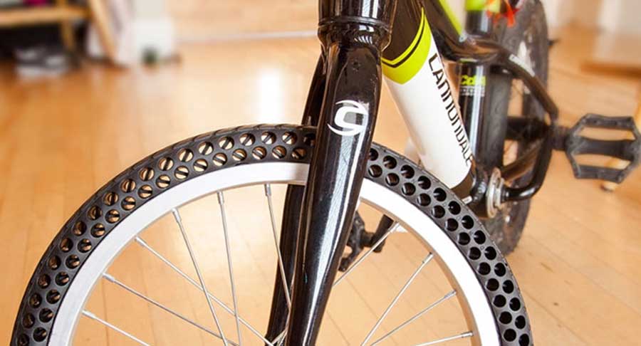 تولید دوچرخه ای جدید با تایرهای بدون پنچری