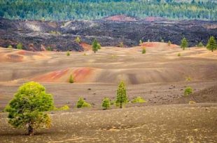 تپه‌ های شنی رنگارنگ پارک ملی لاسن کالیفرنیا
